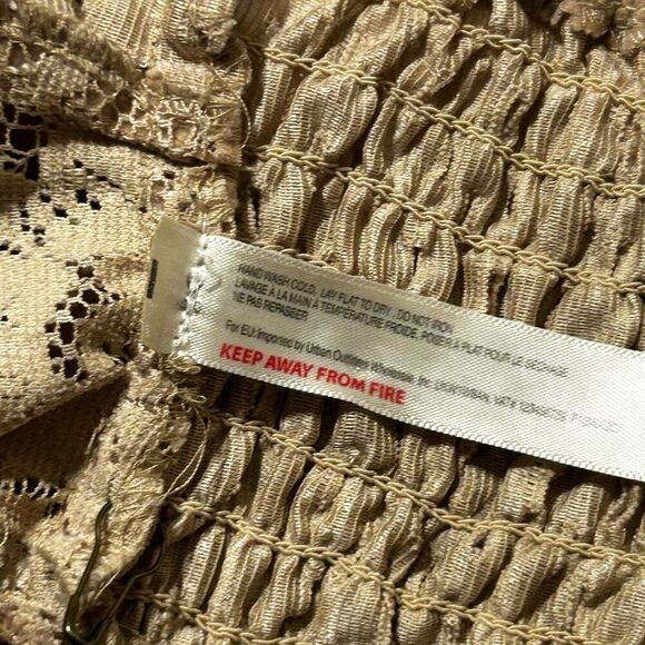 Tan Lace Bralette with Double Straps | Boho Style | Adjustable - Picture 5 of 7